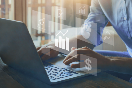 man looking at a GA4 setup